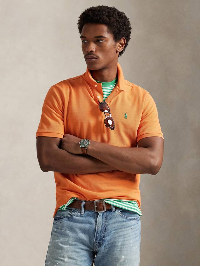 POLO DE PIQUE CUSTOM SLIM KONA ORANGE