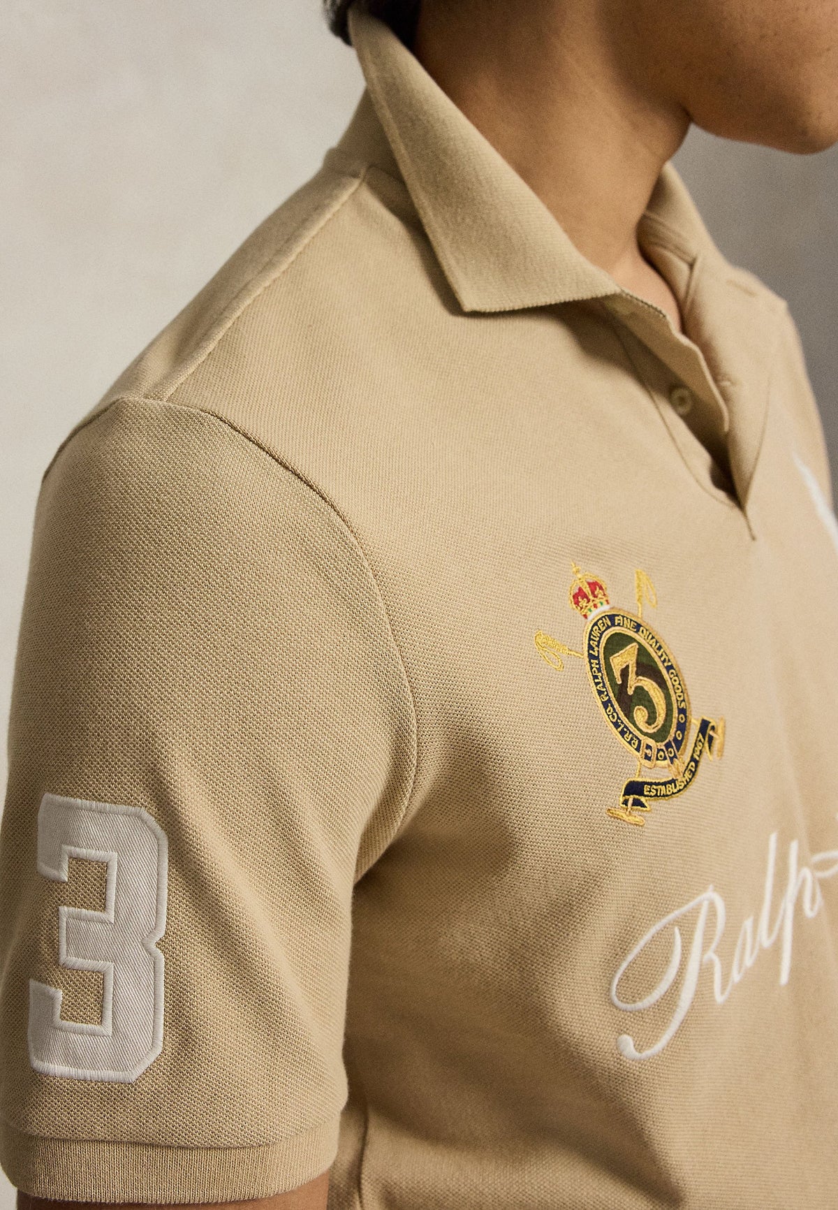POLO DE PIQUE CLASSIC FIT BIG PONY VINTAGE KHAKI
