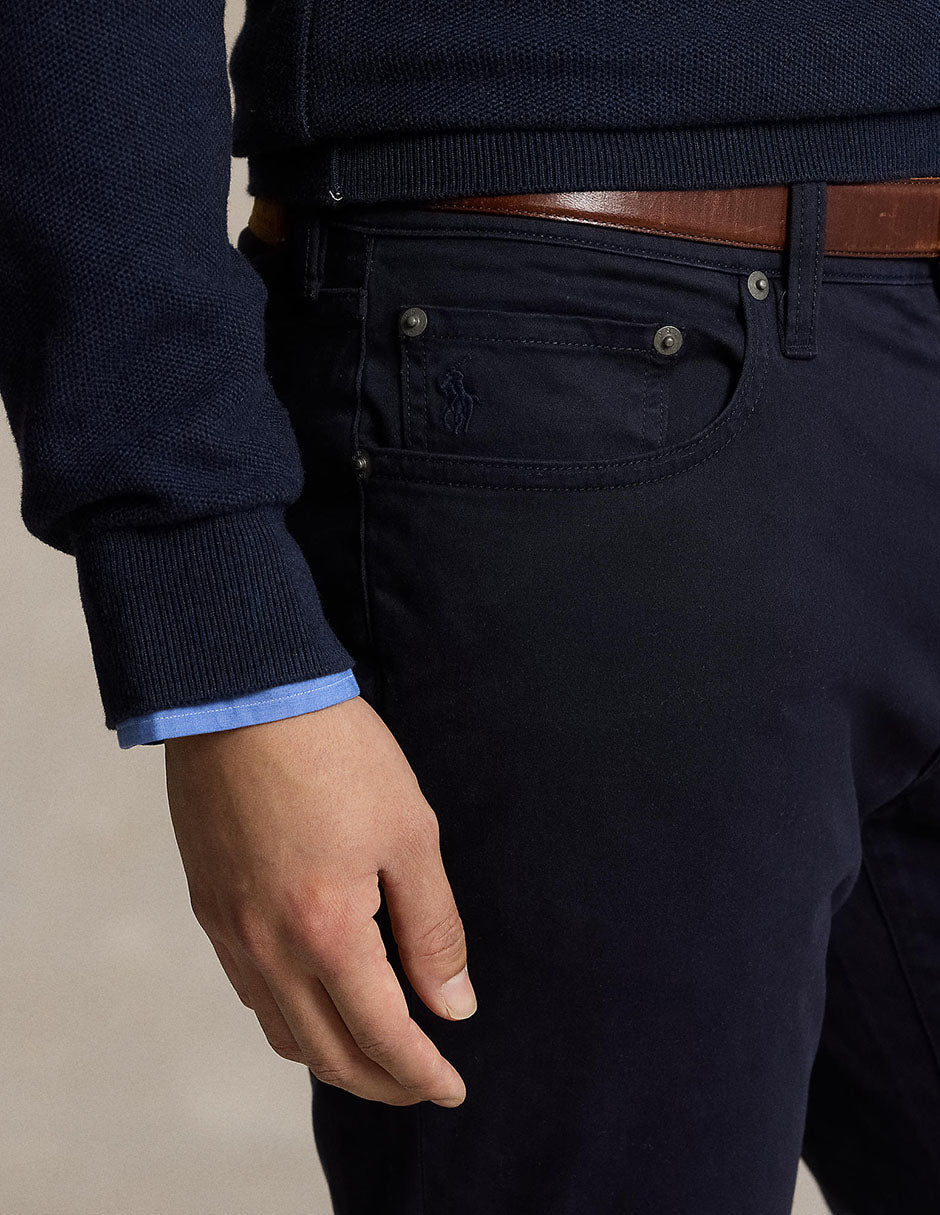 PANTALON DE SATEN ELASTICO VARICK CORTE SLIM NAVY