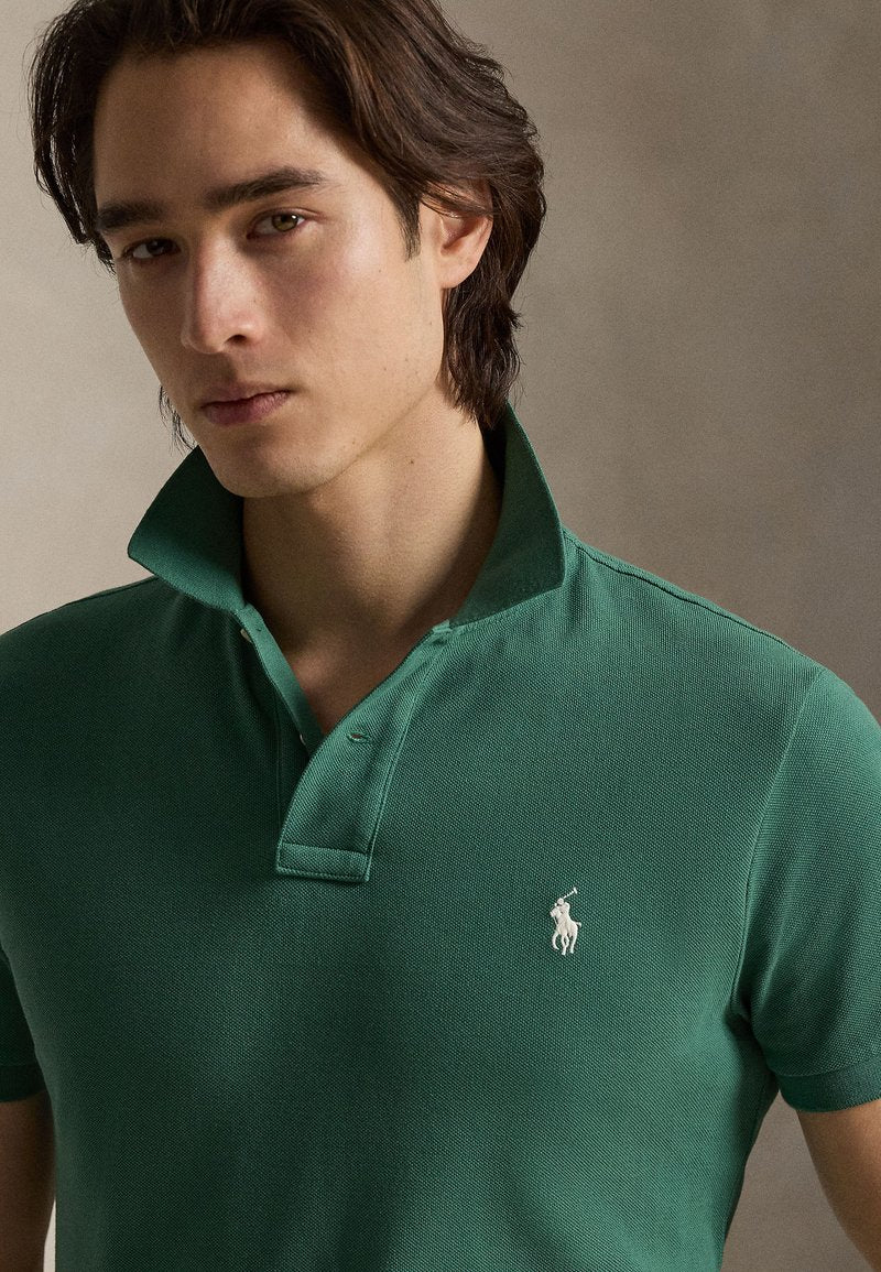 POLO DE PIQUÉ CUSTOM SLIM FIT ANTIQUE GREEN