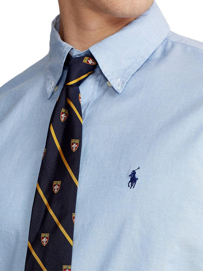 CAMISA CUSTOM FIT PIN POINT OXFORD AZUL.