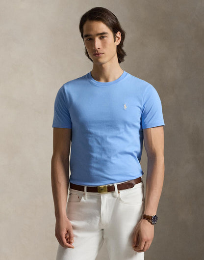 CAMISETA  CUSTOM SLIM FIT ALGODON DE PUNTO BLUE LAGOON