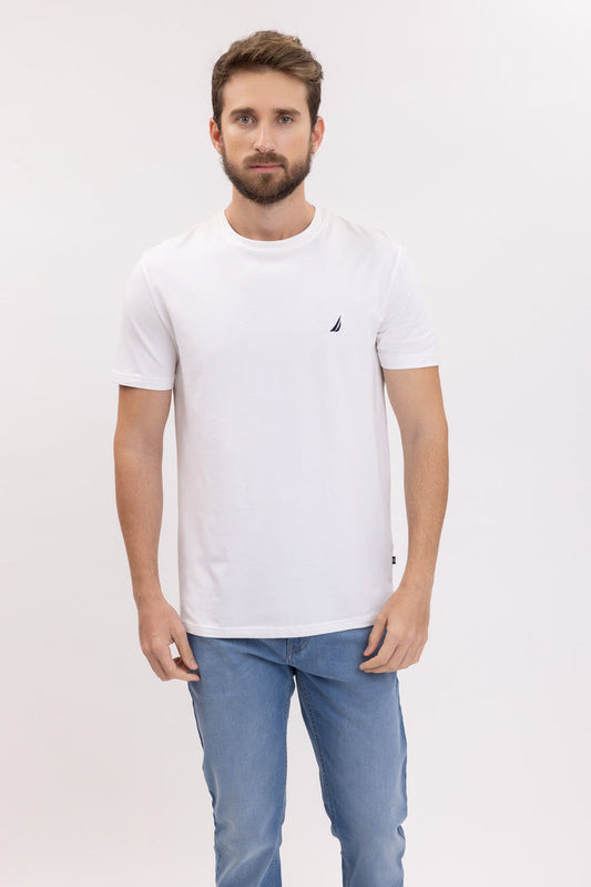 CAMISETA CREWNECK NAUTICA BLANCA