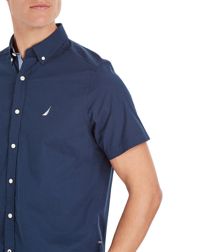 CAMISA MANGA CORTA EN ALGODON POPELINA STRETCH