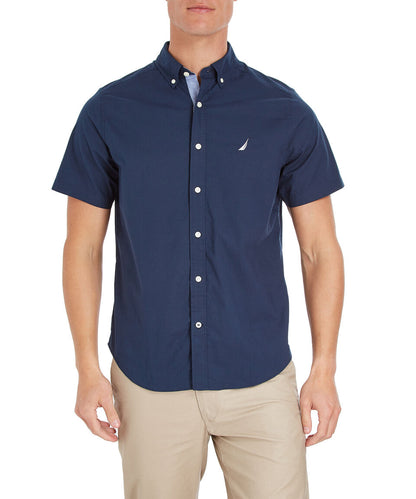 CAMISA MANGA CORTA EN ALGODON POPELINA STRETCH