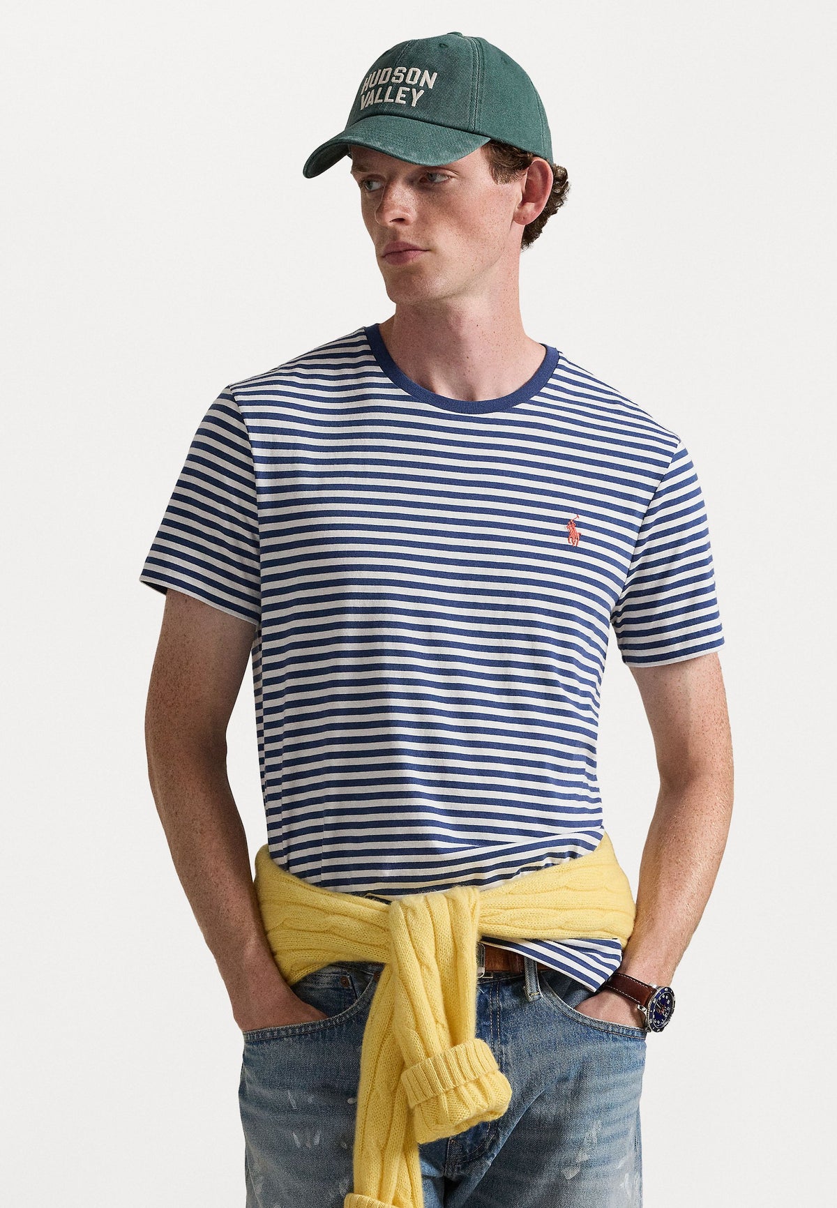 CAMISETA CUSTOM SLIM FIT DE ALGODON DE PUNTO OLD ROYAL STRIPED