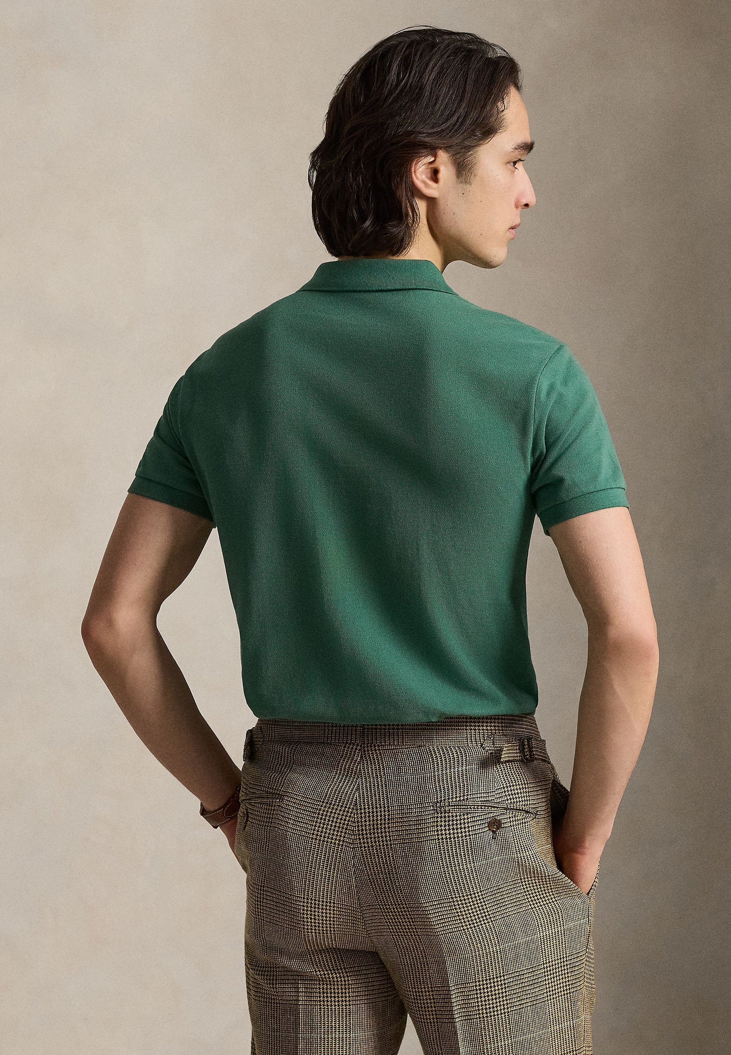 POLO DE PIQUÉ CUSTOM SLIM FIT ANTIQUE GREEN