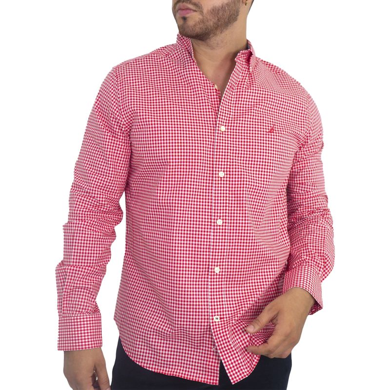 CAMISA CLASSIC FIT EN POPELINA CUADROS CORAL CAPE