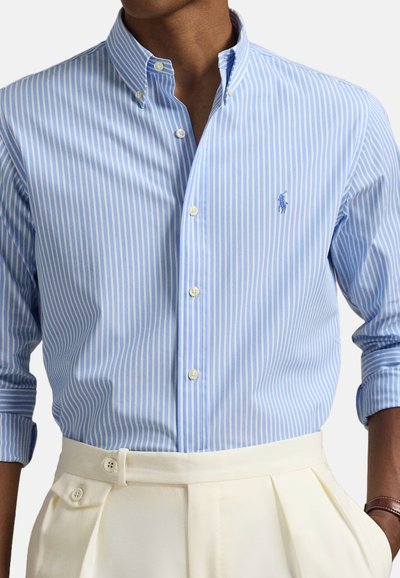 CAMISA CUSTOM FIT EN POPELINA STRETCH CANVAS BLUE