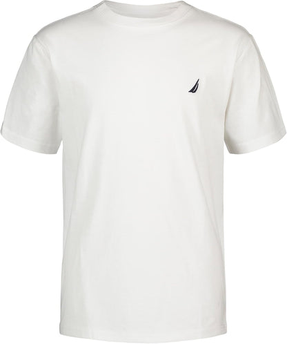 CAMISETA NAUTICA EN ALGODON CON LOGO BORDADO BRIGHT WHITE