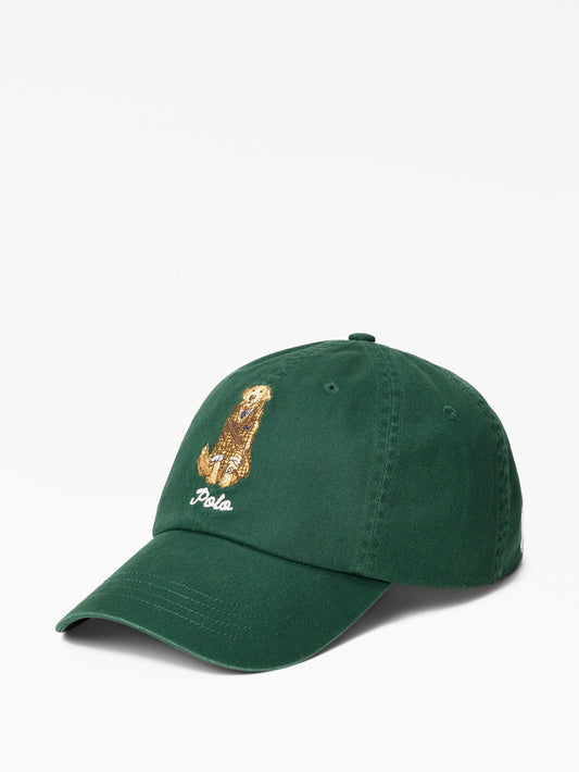 GORRA CON PERRO BORDADO Y LOGOTIPO POLO VINTAGE PINE