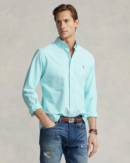 CAMISA CUSTOM FIT OXFORD VERDE