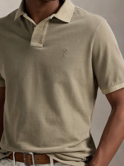 POLO DE PIQUE CUSTOM SLIM FIT OLIVE