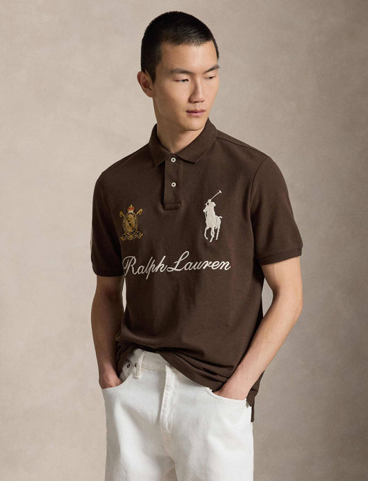 POLO DE PIQUE CLASSIC FIT BIG PONY NUTMEG BROWN