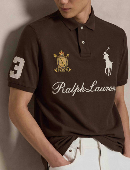 POLO DE PIQUE CLASSIC FIT BIG PONY NUTMEG BROWN