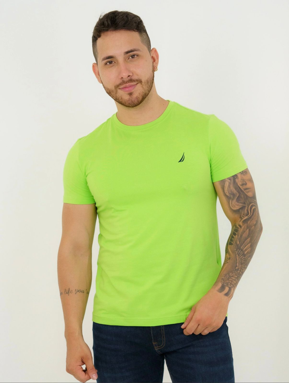 CAMISETA DECK EN ALGODON NAUTICA LIME SURF