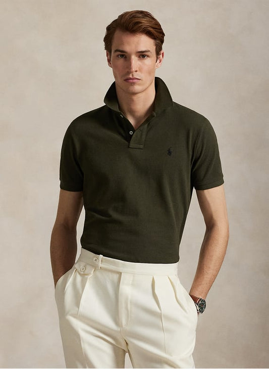 POLO DE PIQUE CUSTOM SLIM COMPANY OLIVE