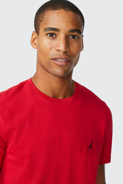CAMISETA NAUTICA EN ALGODON CON LOGO BORDADO NAUTICA RED