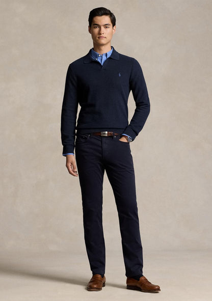 PANTALON DE SATEN ELASTICO VARICK CORTE SLIM NAVY