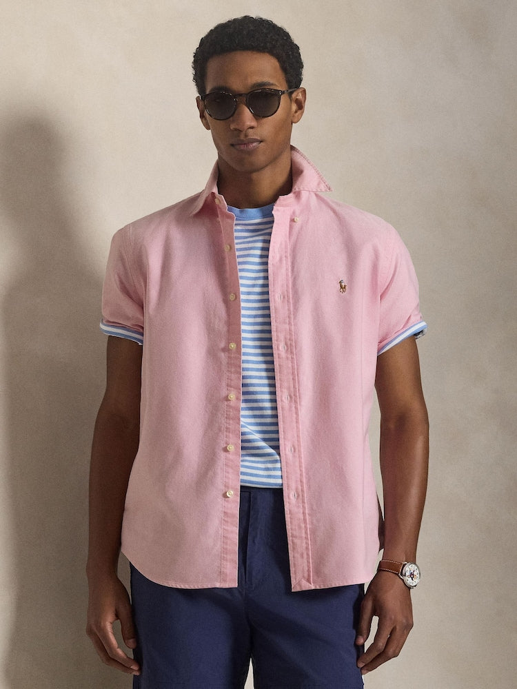 CAMISA CUSTOM FIT OXFORD NEW ROSE  M/C