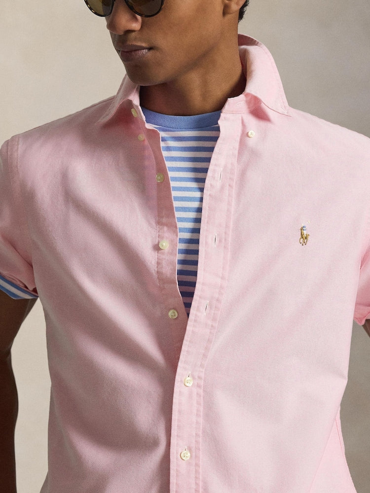 CAMISA CUSTOM FIT OXFORD NEW ROSE  M/C