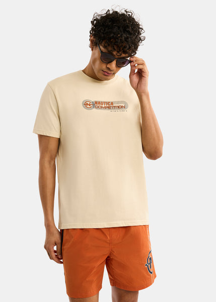 CAMISETA NAUTICA COMPETITION EN ALGODON CON LOGOTIPO NC