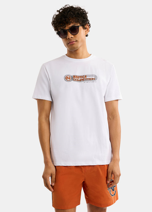 CAMISETA NAUTICA COMPETITION EN ALGODON CON LOGOTIPO NC