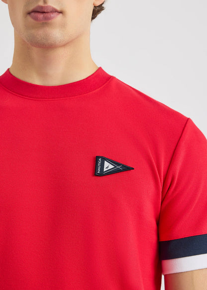 CAMISETA EN PIQUE DE ALGODON CON LOGO
