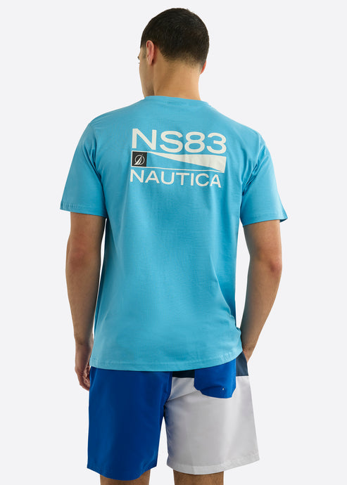 CAMISETA NAUTICA EN ALGODON CON LOGOTIPO BORDADO