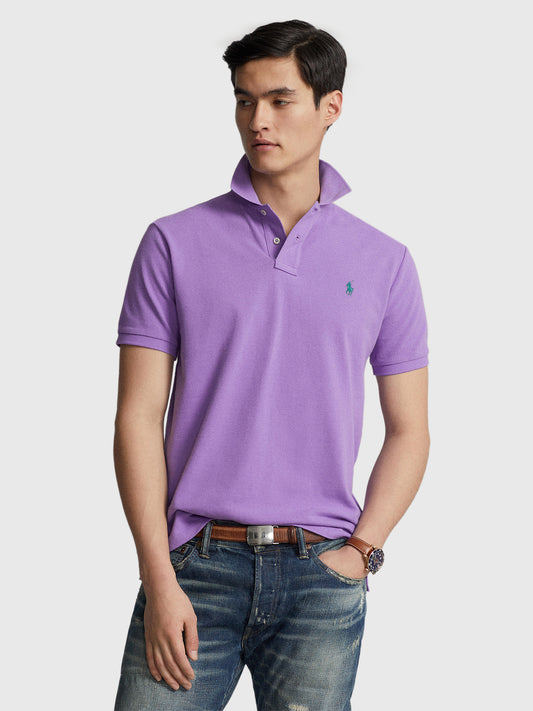 POLO DE PIQUÉ CUSTOM SLIM FIT PURPURA