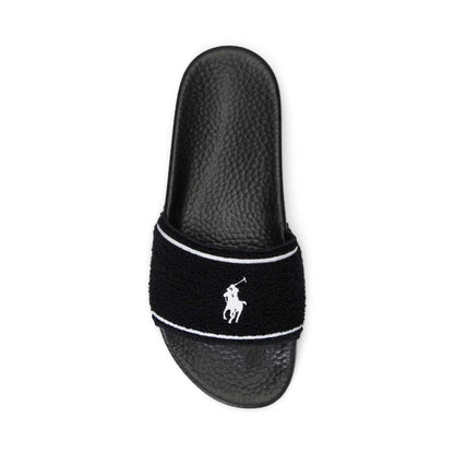 SANDALIAS RALPH LAUREN  POLO SLIDE STRIPE NEGRO