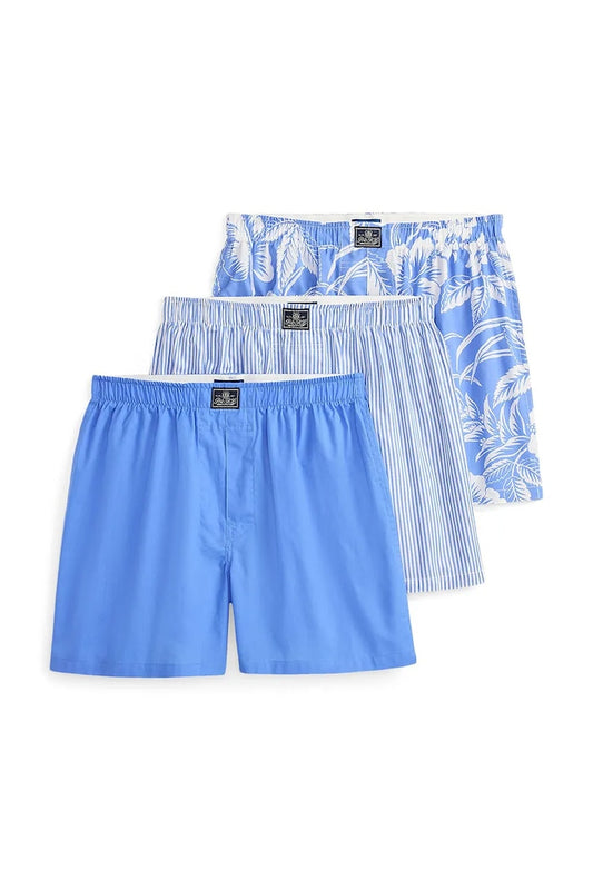 SET DE 3 BOXER EN ALGODON BLUE MULTI