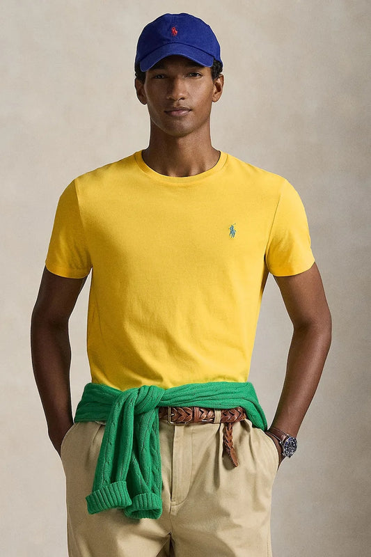 CAMISETA  CUSTOM SLIM FIT ALGODON DE PUNTO SUNFISH YELLOW