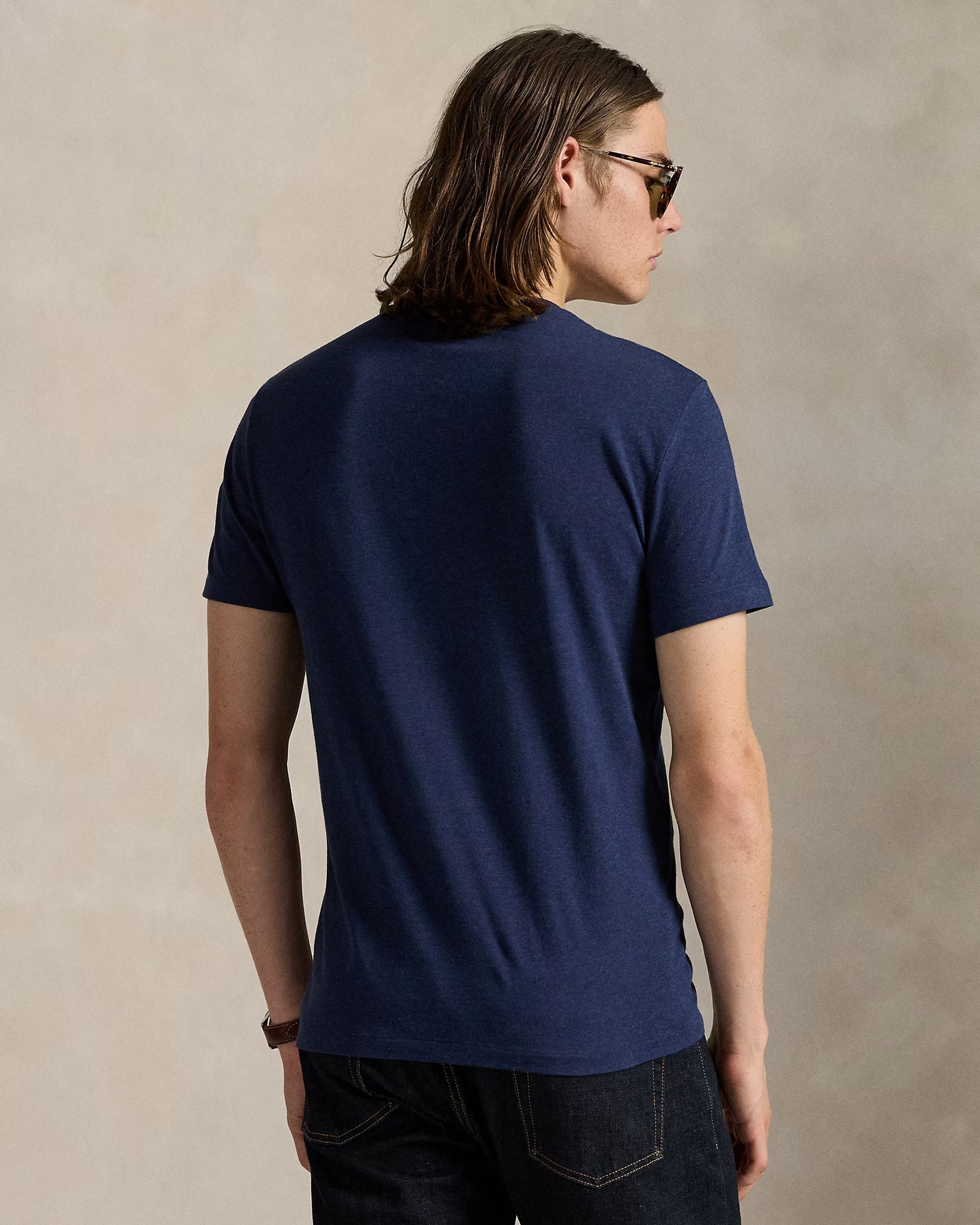 CAMISETA  CUSTOM SLIM FIT ALGODON DE PUNTO SPRING NAVY HEATHER