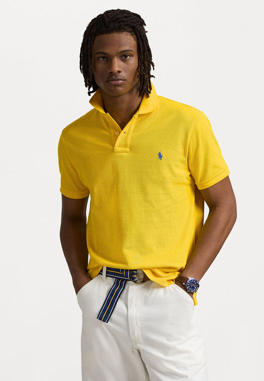 POLO DE PIQUÉ CUSTOM SLIM FIT COLLEGIATE YELLOW