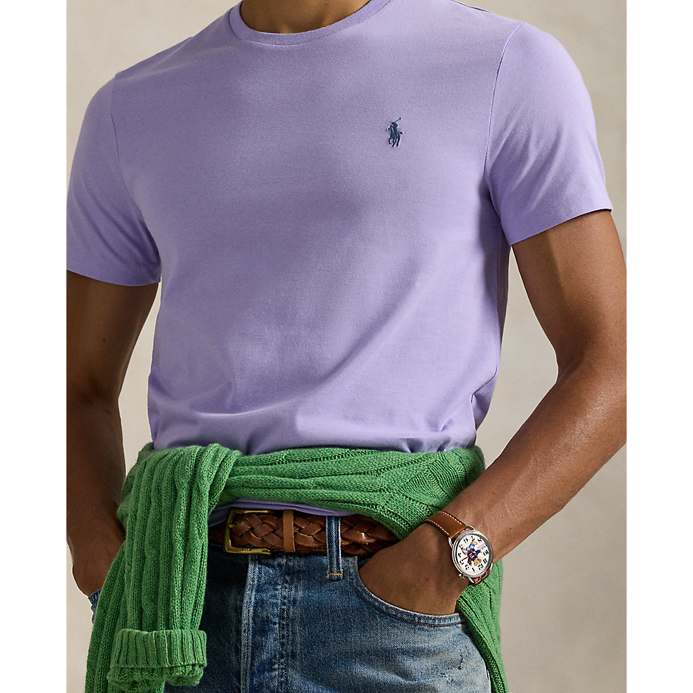 CAMISETA  CUSTOM SLIM FIT ALGODON DE PUNTO SKY LAVANDA