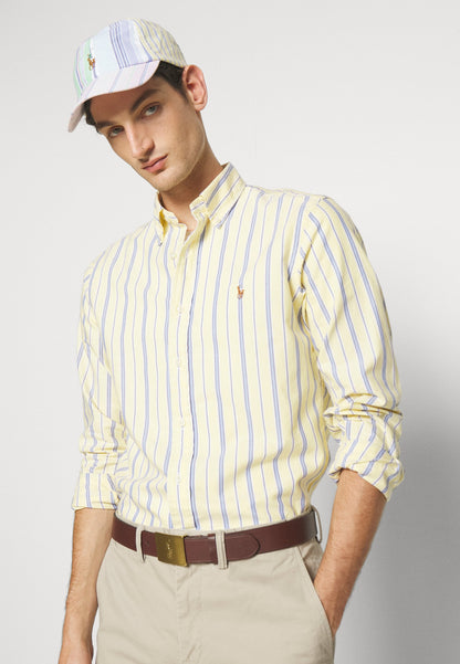 CAMISA CUSTOM FIT OXFORD AMARILLO RAYAS