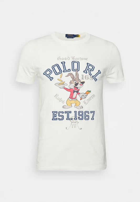 CAMISETA CUSTOM SLIM FIT RABBIT EDICION WHITE