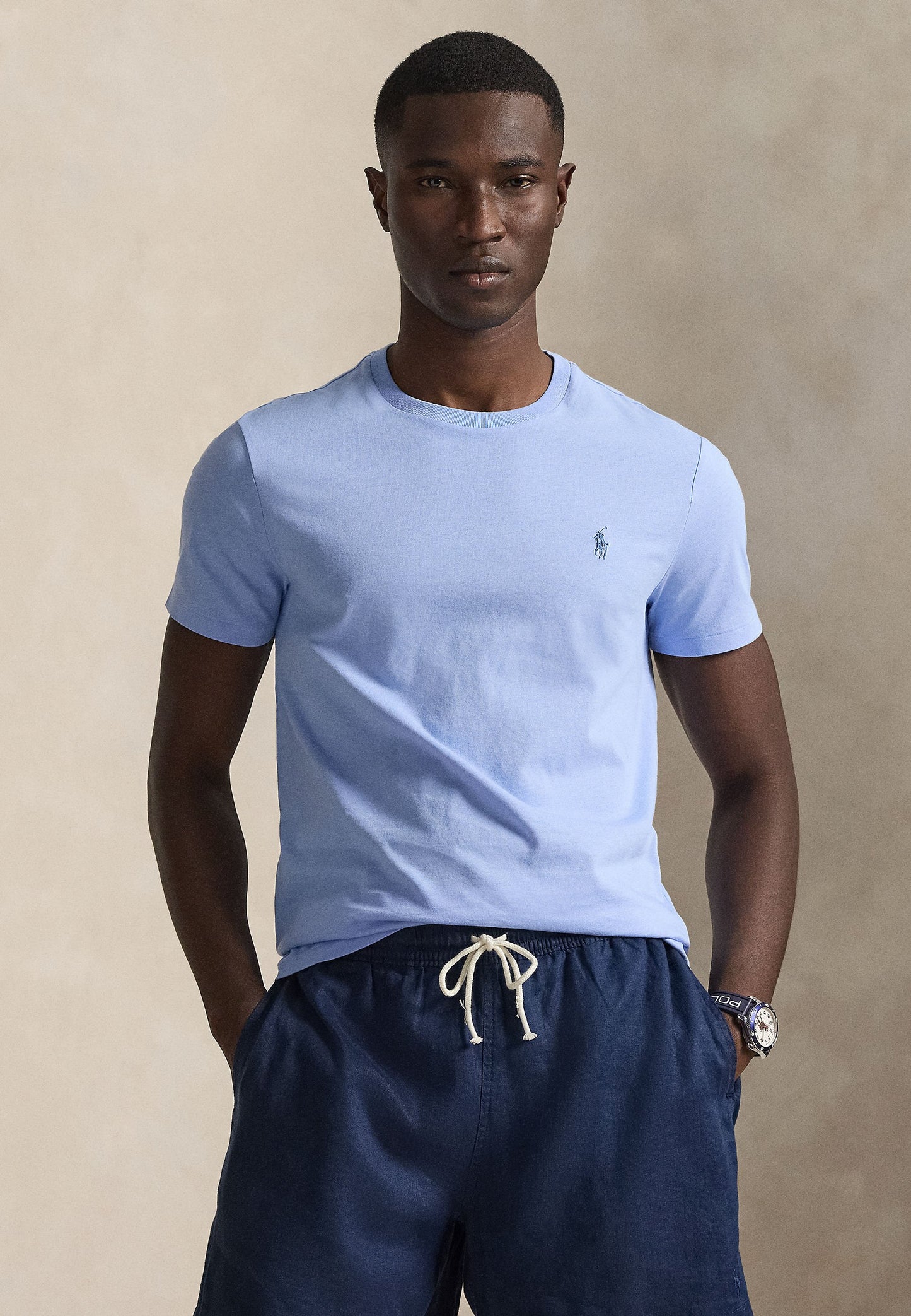 CAMISETA  CUSTOM SLIM FIT ALGODON DE PUNTO AUSTIN BLUE