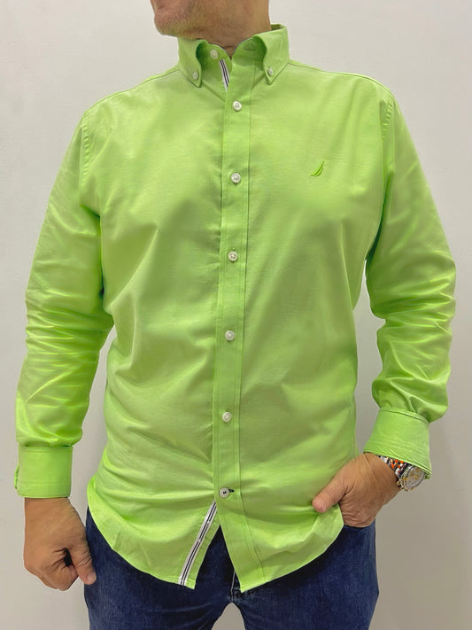CAMISA CLASSIC FIT NAUTICA OXFORD LIME SURF