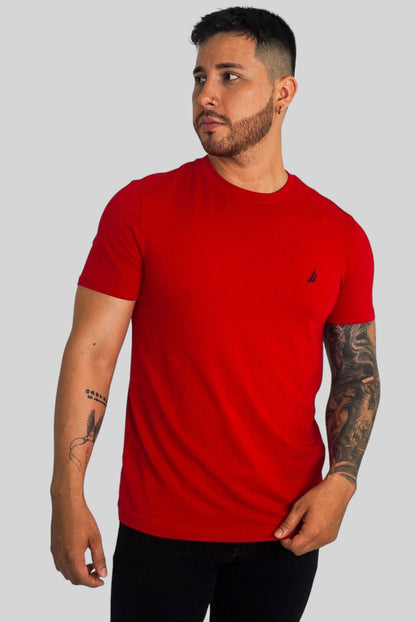 CAMISETA DECK EN ALGODON NAUTICA BIKING RED
