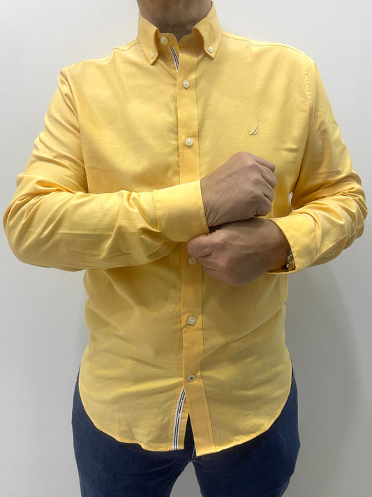CAMISA CLASSIC FIT NAUTICA OXFORD MUSTARD FIELD
