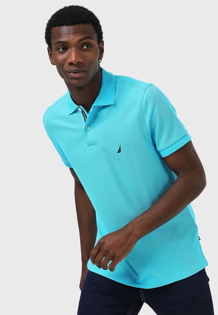 POLO DE PIQUE NAUTICA CLASSIC FIT SCUBA BLUE
