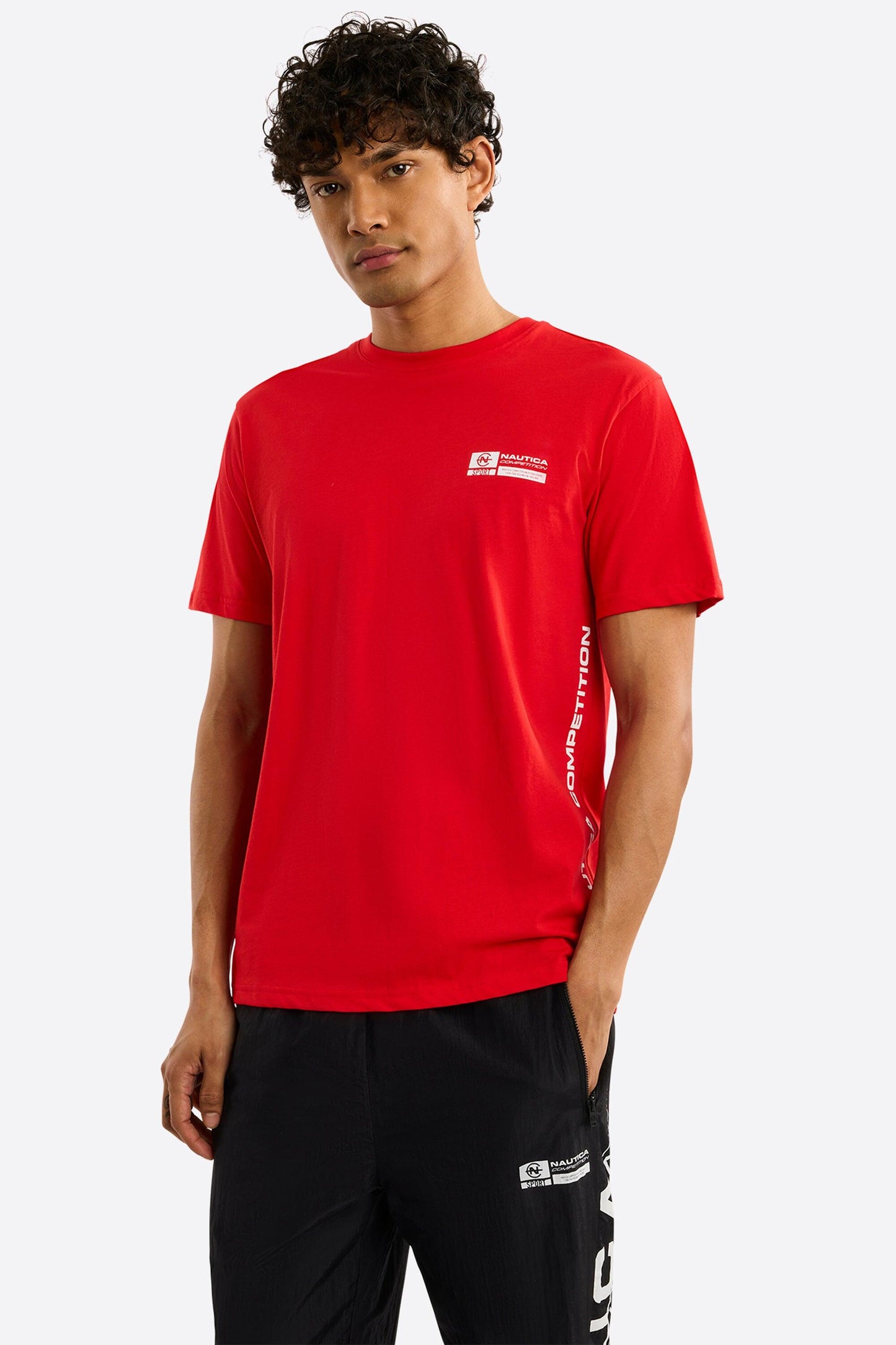 CAMISETA NAUTICA  COMPETITION DE ALGODON CON LOGOTIPO ESTAMPADO