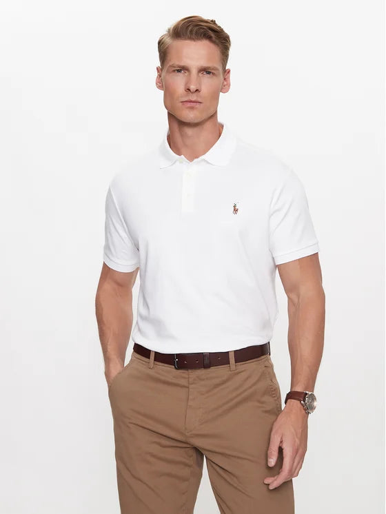 POLO DE SOFT COTTON CUSTOM SLIM FIT BLANCO