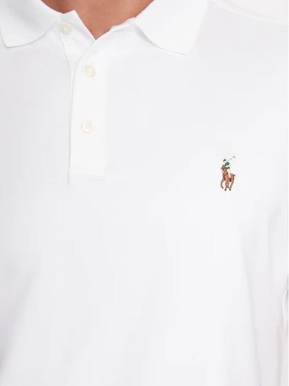 POLO DE SOFT COTTON CUSTOM SLIM FIT BLANCO