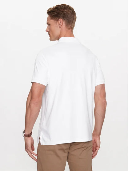 POLO DE SOFT COTTON CUSTOM SLIM FIT BLANCO