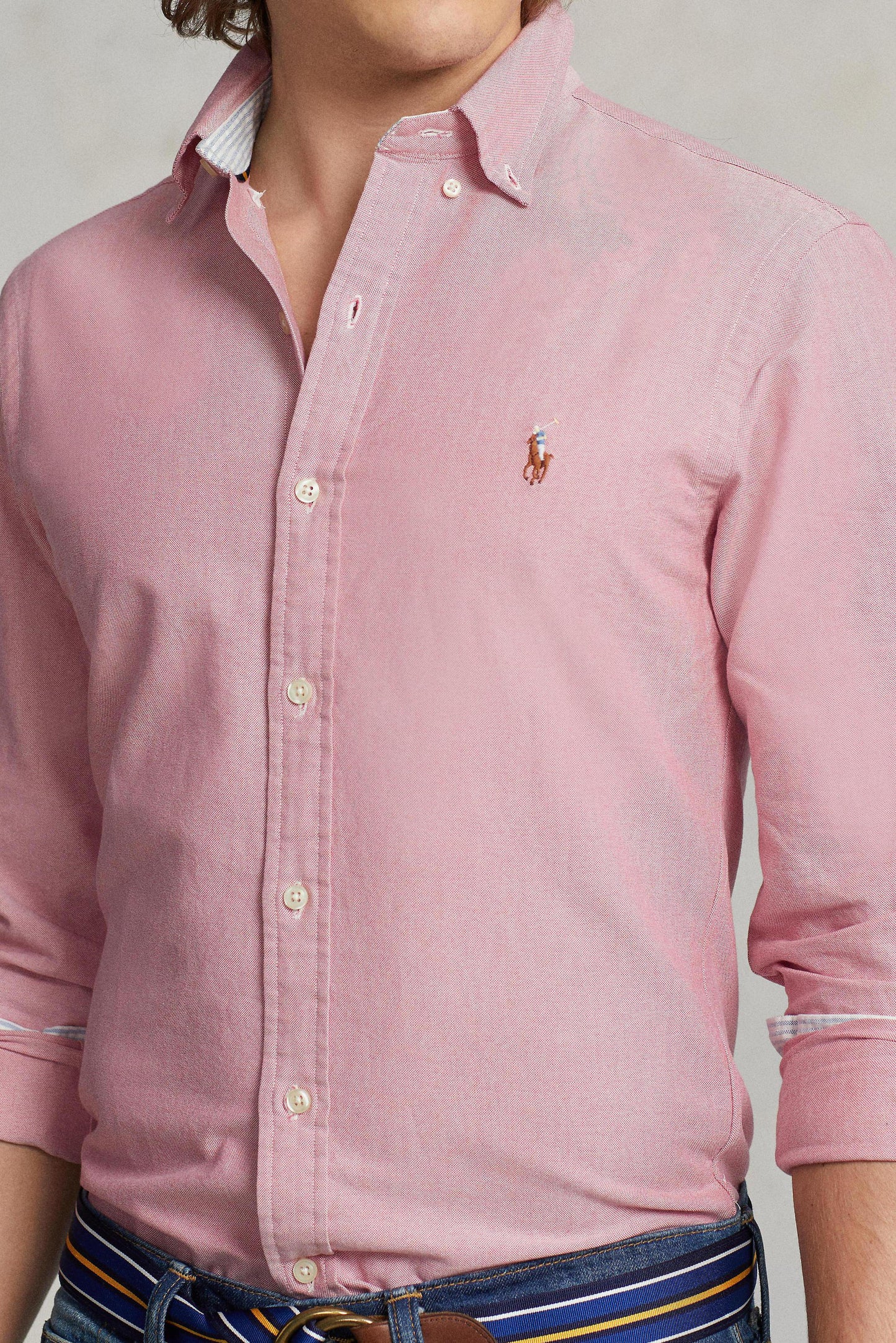 CAMISA CUSTOM FIT OXFORD ROJA