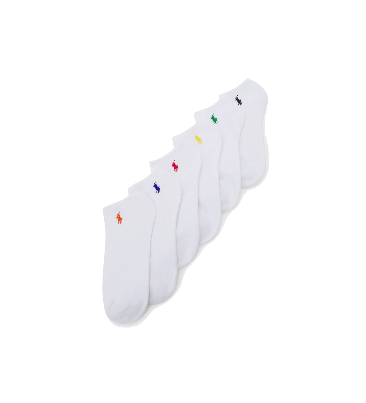 6 PARES DE MEDIAS TOBILLERA CON LOGO MULTICOLOR