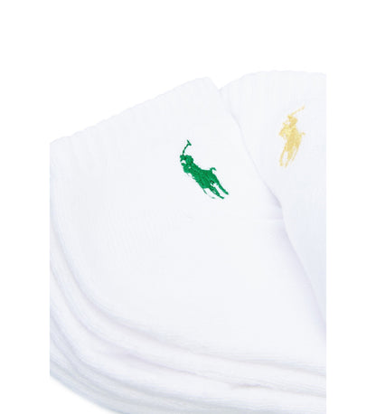 6 PARES DE MEDIAS TOBILLERA CON LOGO MULTICOLOR